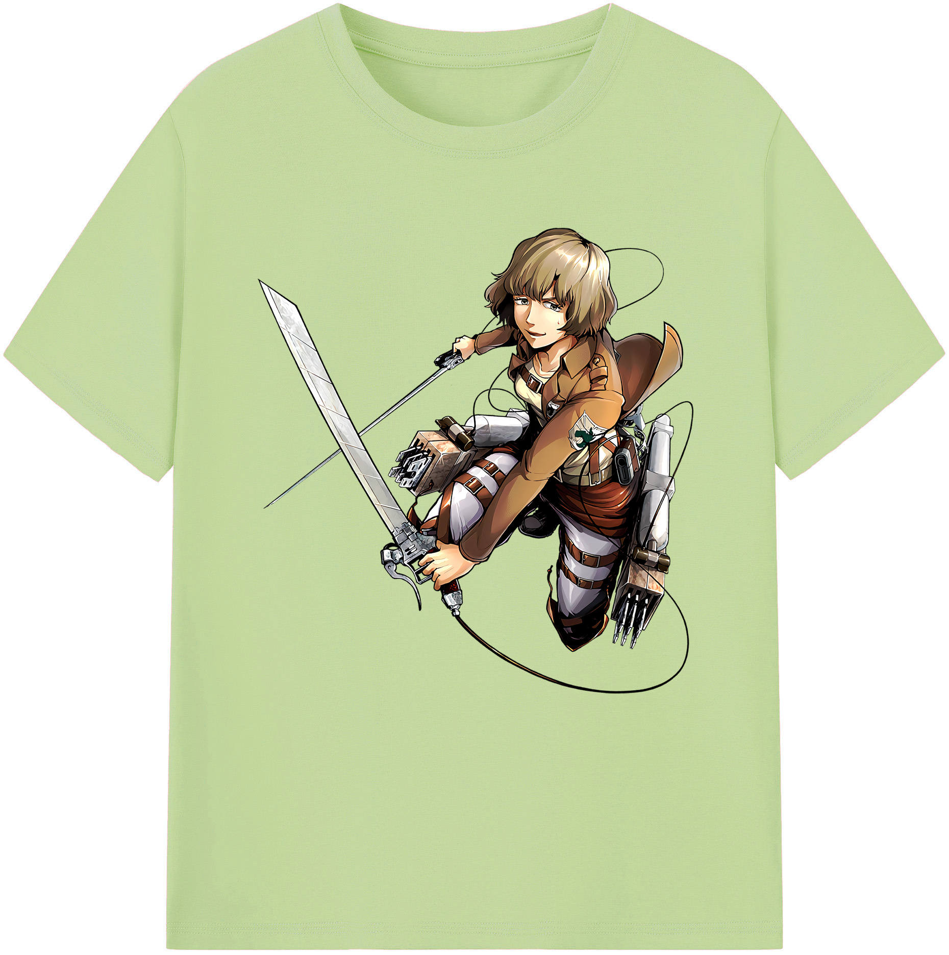 （画像用） 進撃の巨人 ヒツチ Attack on Titan Hitch 綿100％半袖Tシャツ（フロントプリント）